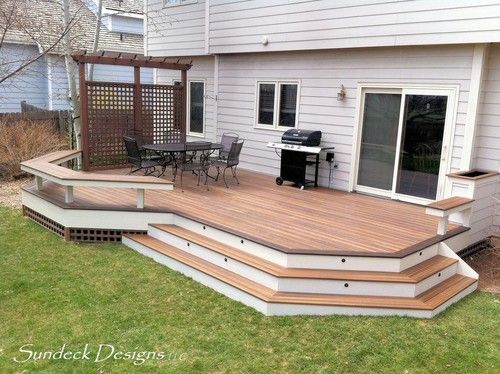 A outdoor deck